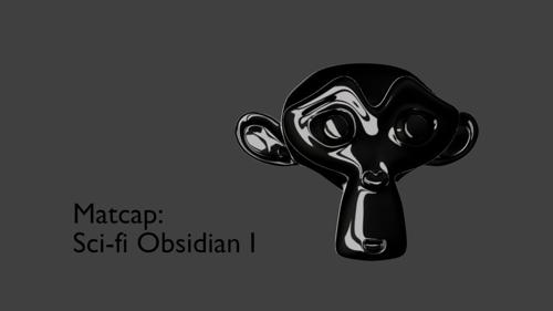 Matcap: Sci-fi Obsidian I (v1.0) preview image